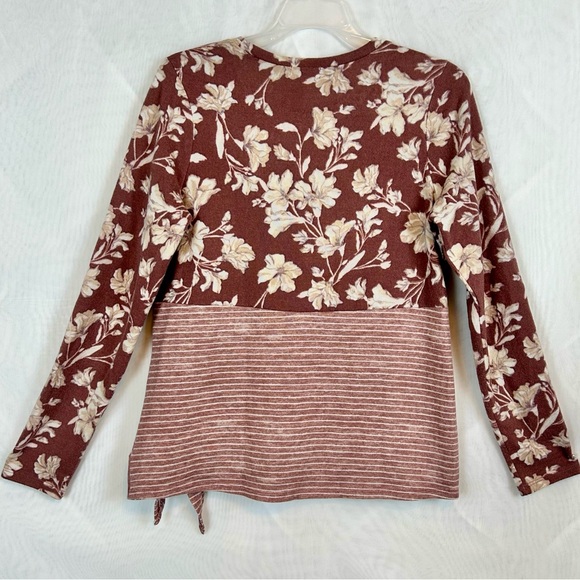 Women’s Tie Waisted Long Sleeve Eyeshadow Casual Top / Medium - Picture 7 of 7